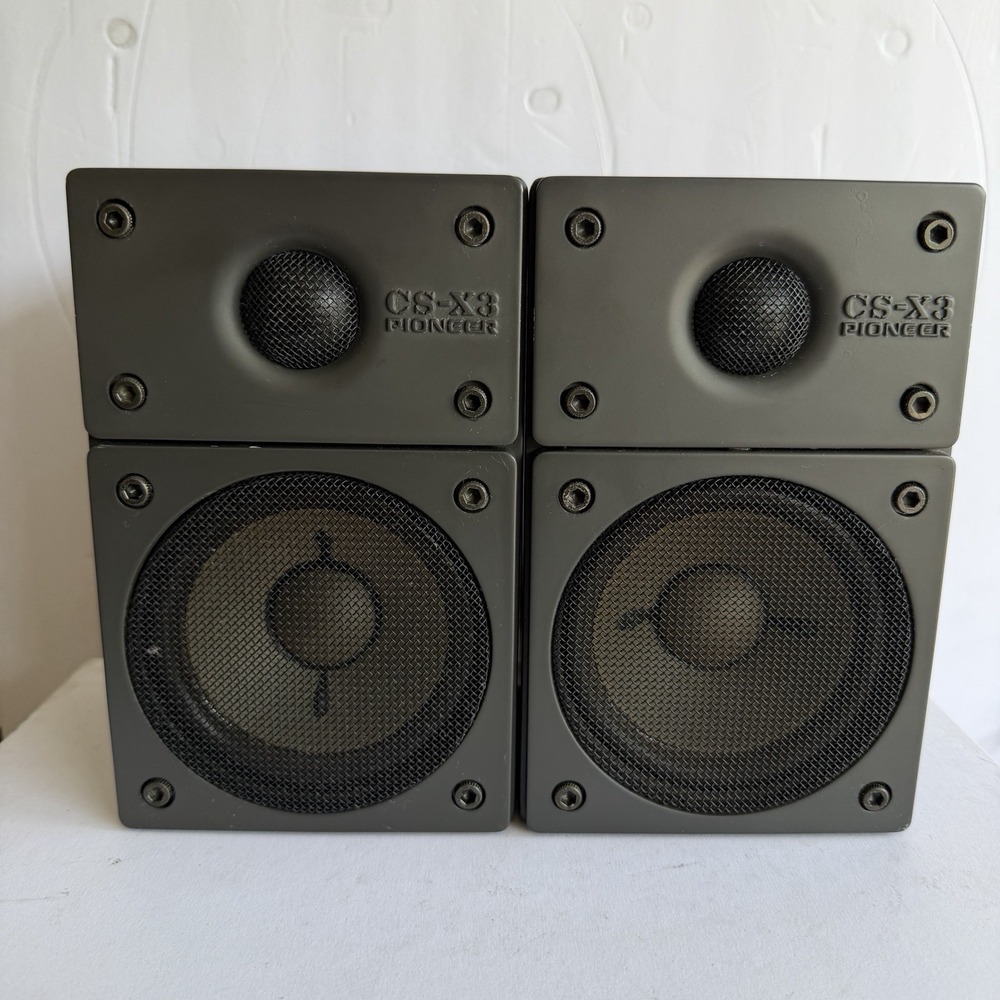 Pioneer CS-X3 Bookshelf Speakers Pair 50W 6.3 Ohm Tested Working Japan